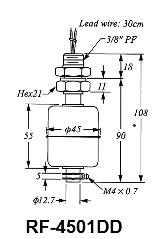 High Temperature Metal (SUS316) Mini Float Switch - Image 6