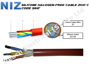 Stainless Steel Braided Silicone Halogen-Free Cable – SIHF/SOS (200°C)