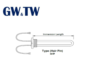 TW Series - 1" BSP Screw-in Immersion Heater (H/P)