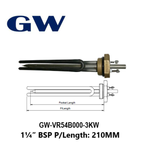 GW BRAND Screw-In 1¼” BSP Heating Element