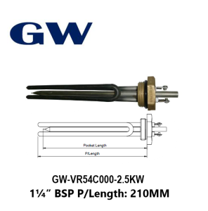 GW BRAND Screw-In 1¼” BSP Heating Element